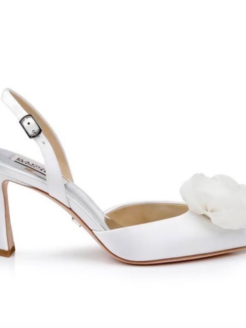 Badgley Mischka Carlise Pointed Toe Flower Accent High Heel Pumps